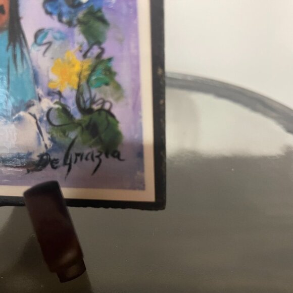 Ted De Grazia Art Work on Wooden Plaques, Set of 2 - Picture 5 of 9